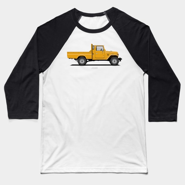 Land Cruiser FJ45 Pick Up Yellow Baseball T-Shirt by ARVwerks